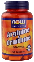  Now Sports Arginine & Ornithine 100 капс